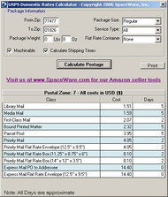 USPS Postage Rates and Tracking screenshot